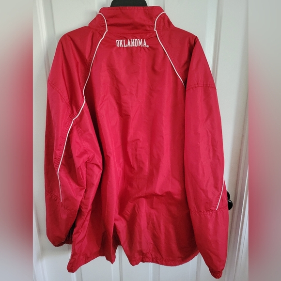 Knights Apparel Men's Red Oklahoma University Windbreaker Pullover Size XL - Picture 3 of 5